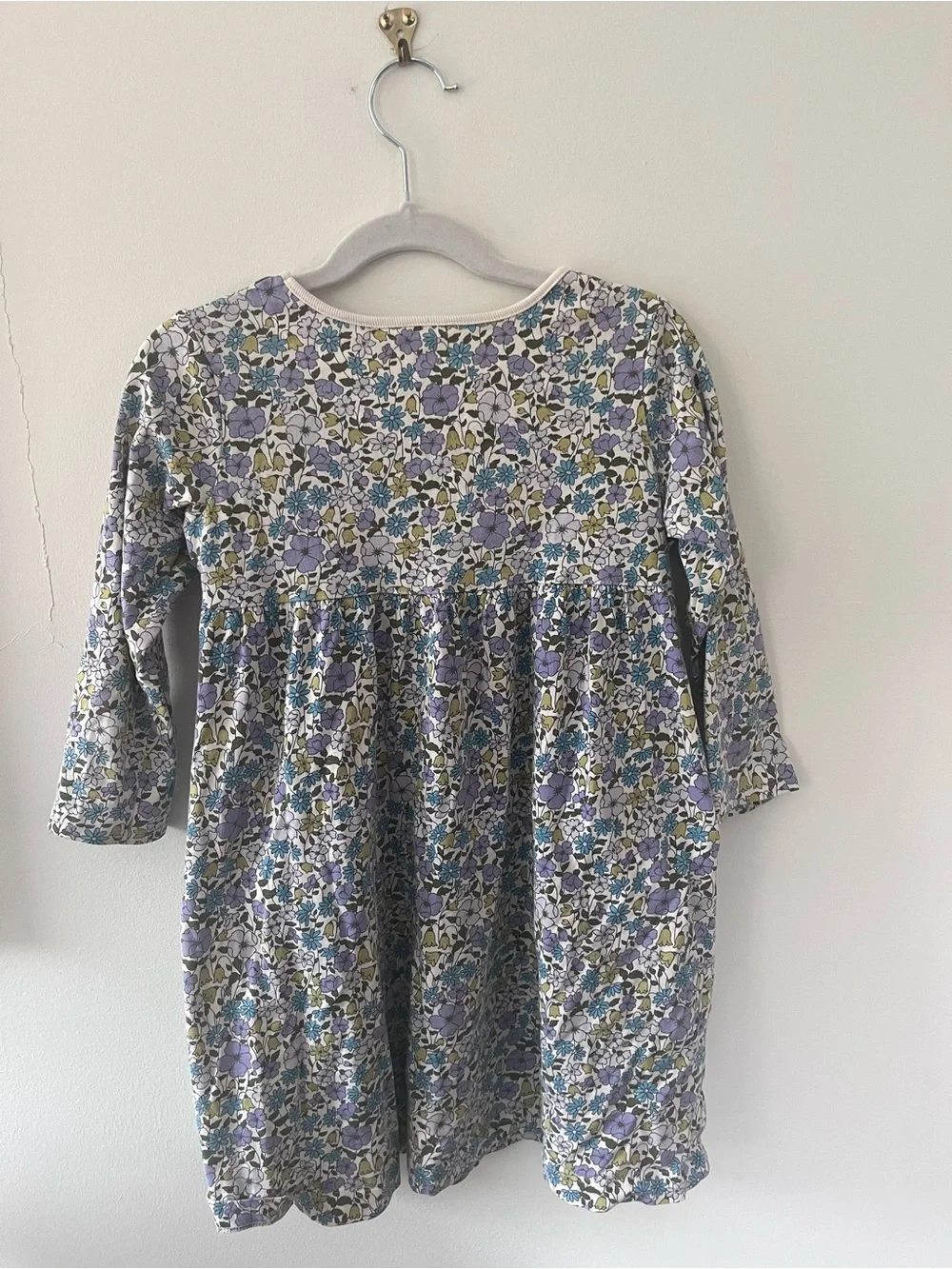 Lands’ End | Floral Blue Long-Sleeve Dress | Size 5